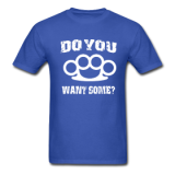Brass Knuckles White on Blue T-shirt