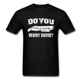 Shotgun Logo White on Black T-shirt