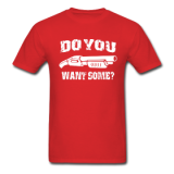 Shotgun Logo White on Red T-shirt