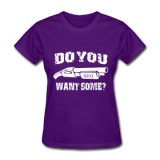 Shotgun Logo White on Purple Women's T-shirt
