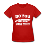 Shotgun Logo White on Red Women's T-shirt