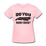 Shotgun Logo Black on Pink Women's T-shirt